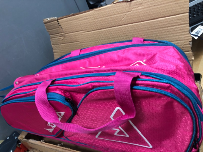 Photo 3 of **USED** **EXCELLENT CONDITION** 
JOOLA Tour Elite Pro Pickleball Bag – Pink/Blue