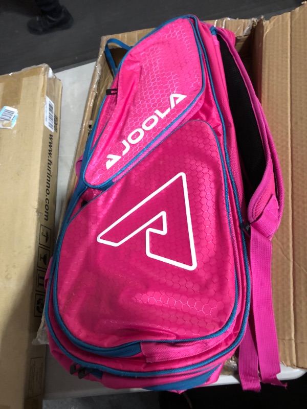 Photo 4 of **USED** **EXCELLENT CONDITION** 
JOOLA Tour Elite Pro Pickleball Bag – Pink/Blue