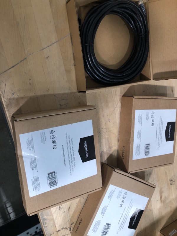 Photo 2 of **BUNDLE OF 4**  Amazon Basics RJ45 Cat-6 Gigabit Ethernet Patch Internet Cable - 25 Foot & RJ45 