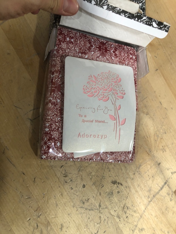 Photo 1 of Adorezyp Journal for Men and Boys,B6 Diary Leather 240 pages with Gift,Size 6.94 * 4.94'' Journal Notebook Vintage Personal Secret for Christmas (Black Flower+Greeting Card+Box)