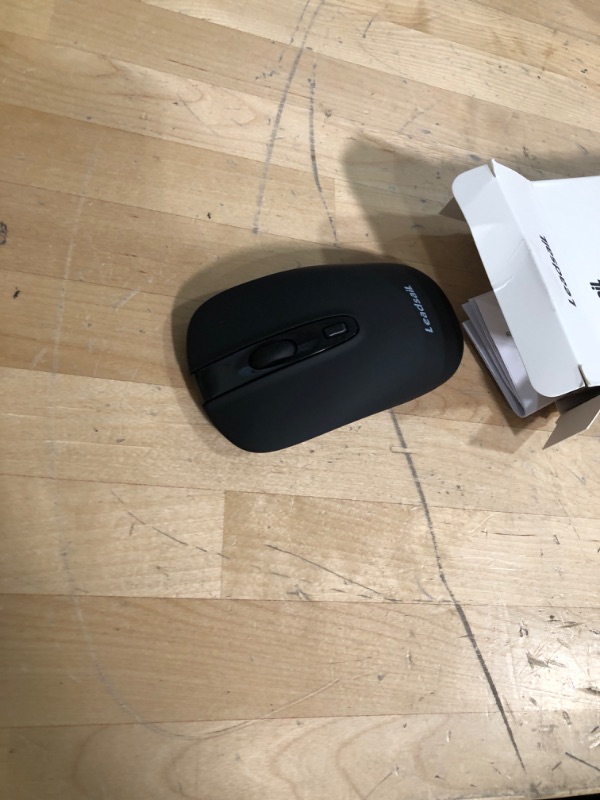 Photo 1 of LeadsaiL Rechargeable Wireless Computer Mouse, 2.4G Portable Slim Cordless Mouse Less Noise for Laptop Optical Mouse with 5 Adjustable DPI Levels USB Mouse for Laptop, Deskbtop, MacBook Black