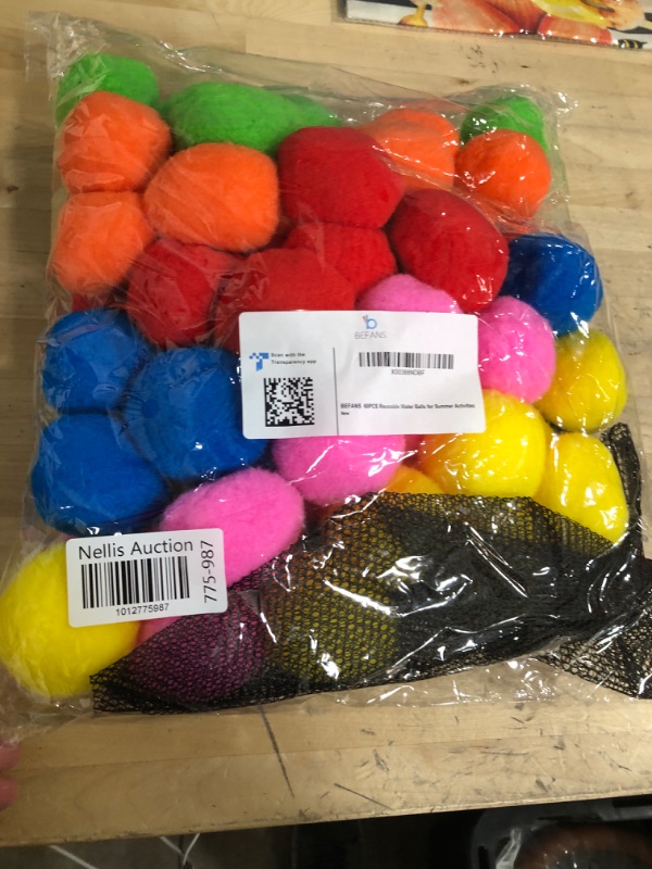 Photo 2 of 60 Pcs Reusable Water Balls, Reusable Water Balloons for Outdoor Toys and Games, Water Toys for Kids and Adults Boys and Girls - Summer Toys Ball for Pool and Backyard Fun Multicolor 60