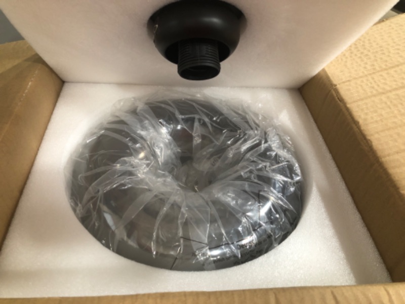 Photo 1 of AUTELO Semi Flush Mount Ceiling Light, Hallway Ceiling Light Fixture with Smoke Grey Glass for Porch Hallway Kitchen Bedroom Living Room C9075 GY