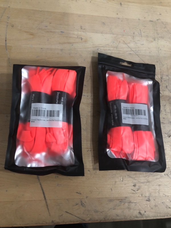 Photo 2 of **BUNDLE OF 2**  Booyckiy [2 Pairs 2/5" Flat Sneaker Shoe Laces 26 Colors Shoe laces in 27"-72" 45inch (114cm) Neon Pink(2 Pairs)