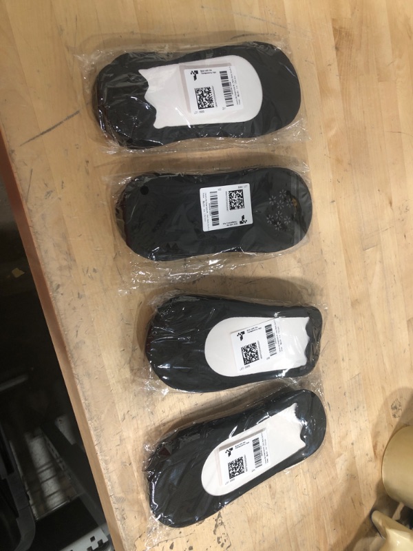 Photo 1 of **BUNDLE OF 4**  Hocerlu No Show Socks Womens Ultra Low Cut Liner Socks Non Slip Hidden Invisible for Flats Boat 3-5 Pairs, Size 5-8/8-11 8-11 5 Pairs (Black)