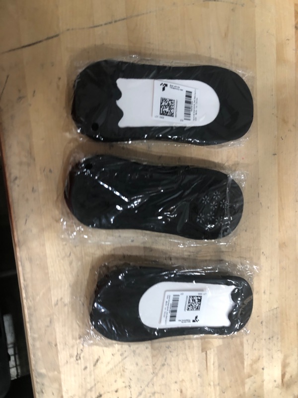 Photo 1 of **BUNDLE OF 3**  Hocerlu No Show Socks Womens Ultra Low Cut Liner Socks Non Slip Hidden Invisible for Flats Boat 3-5 Pairs, Size 5-8/8-11 8-11 5 Pairs (Black)
