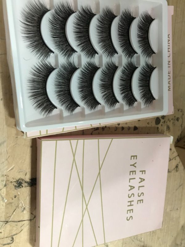 Photo 2 of 2 packs of 3D False Eyelashes, 6 Pairs of Natural Fluffy False Eyelashes, Reusable Long Thick Eyelashes, Used to Extend Makeup Eyelashes
