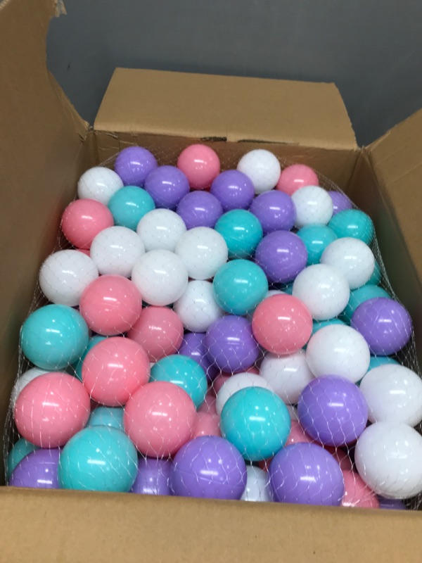 Photo 2 of bebikim Soft Ball Pit Balls 170 Purple Soft Play Plastic Balls for Babies Ball Pits, BPA Free Pool Balls for Playpen,2.2" Colorful Pits Balls for Pop Up Tent, Summer Party Decoration Balls 170 PACK Purple