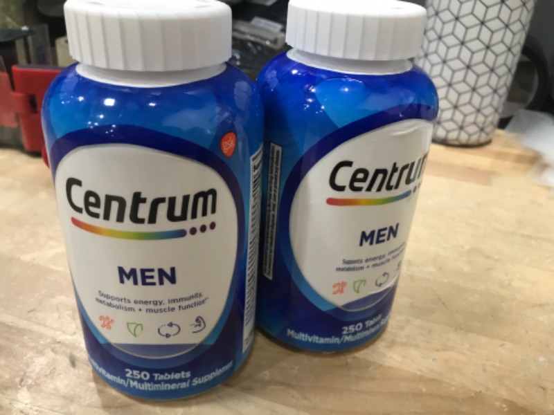 Photo 2 of expires 09/2023***Centrum Multivitamin for Men, Multivitamin/Multimineral Supplement with Vitamin D3, B Vitamins and Antioxidants, Gluten Free, Non-GMO Ingredients - 250 Count New 250 Count (Pack of 1)