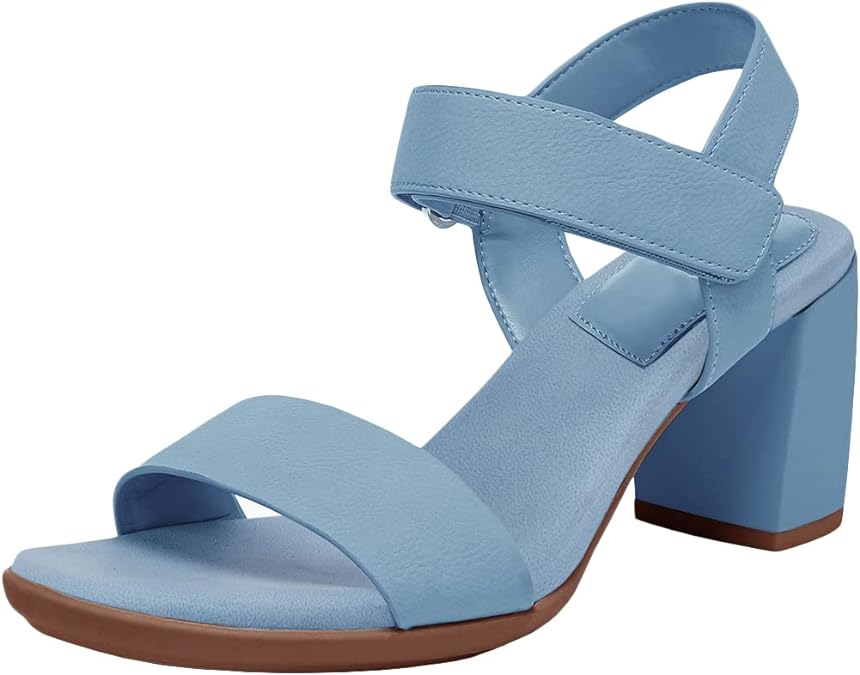 Photo 1 of Eileency Women's High Chunky Heels Open Toe Block Ankle Velcro Strap Comfort Dress Sandals 7.5
