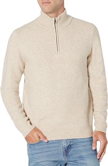 Photo 1 of Amazon Essentials Men's Long-Sleeve Soft Touch Quarter-Zip Sweater
