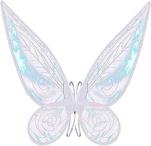 Photo 1 of Fairy Wings Dress Up Sparkling Sheer Wings Butterfly Fairy Halloween Costume Angel Wings for Kids Girls Women
