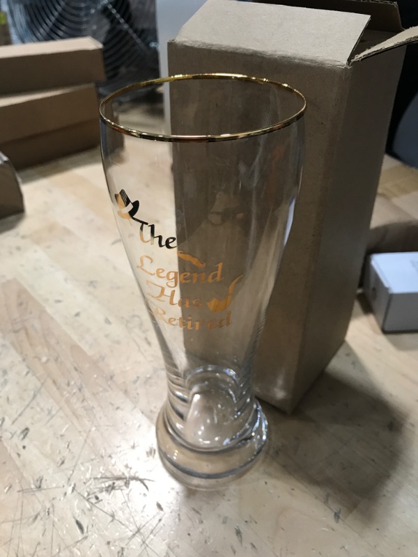 Photo 1 of "The legend has retired" drinking glass 