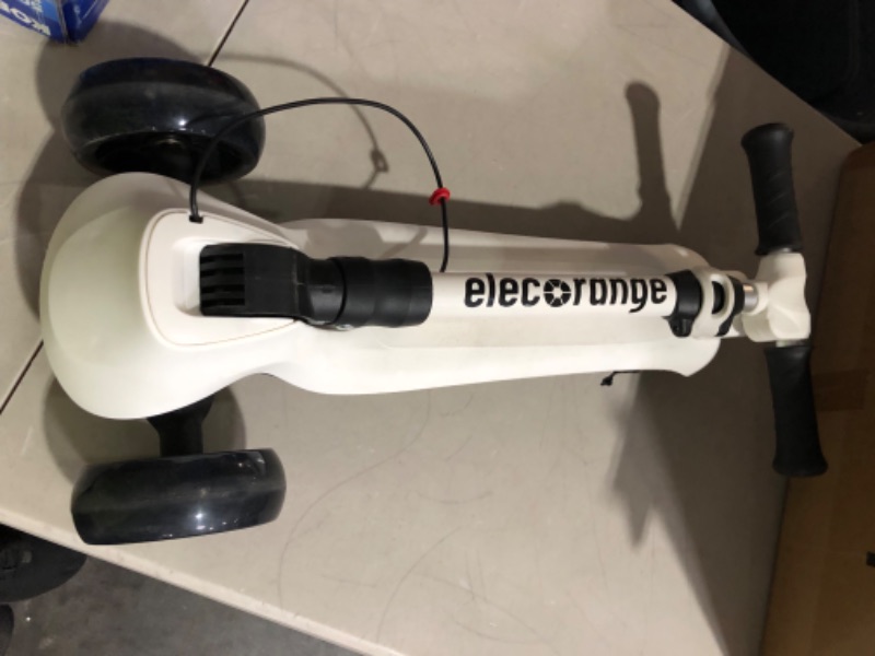 Photo 3 of *USED* PARTS ONLY* Elecorange Kid Electric Scooter, Safe Wide Light Up Deck & Wide Wheels, Reliable Thumb Throttle, 3 Adjustable Height, 5Mph Safe Speed, 60min Ride Time, Lightweight, Foldable, Scooter for Kids Ages 3-9