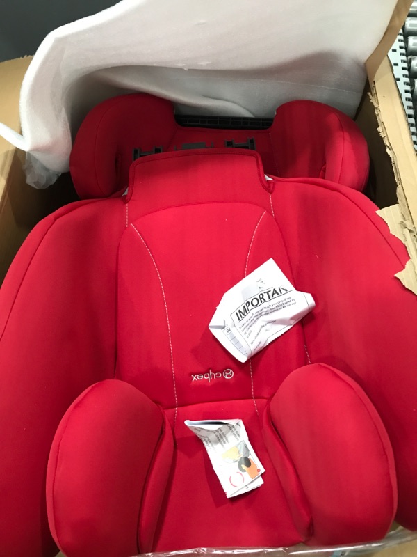 Photo 2 of CYBEX Solution B2 fix+ Lux High Back Booster Seat, Lightweight Booster Seat, Secure Latch Installation, Linear Side Impact Protection, Reclining 12-Position Height Adjustable Headrest, Dynamic Red Solution B 2 fix+ Lux Dynamic Red