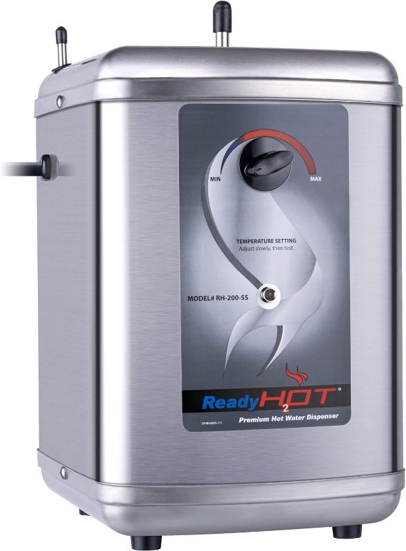 Photo 1 of Ready Hot 40-RH-200-SS Instant Hot Water Dispenser System, 2.5 Quarts Manual Dial Tank Only, Stainless Steel
