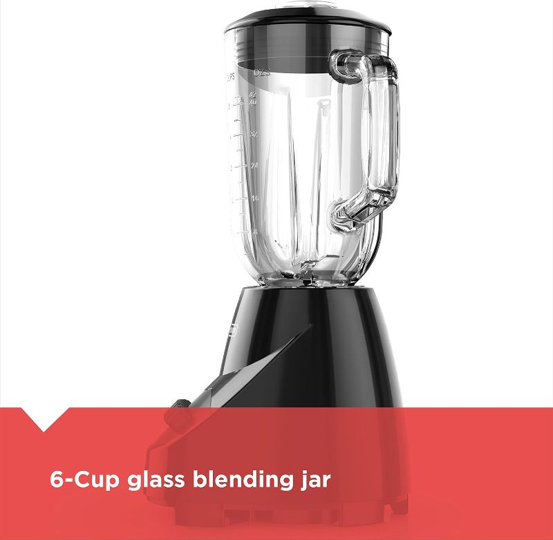 Photo 1 of BLACK+DECKER 10-Speed Countertop Blender with 48oz Glass Jar and 4-point Stainless Steel Blade
