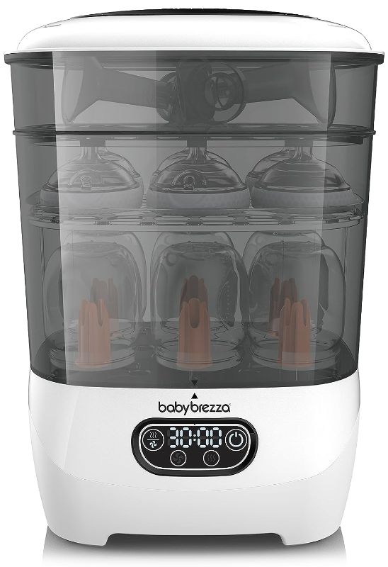 Photo 1 of Baby Brezza Bottle Sterilizer and Dryer Advanced – HEPA Filter And Steam Sterilization – Dries 33 Percent Faster Then Original - Universal Fit up to 8 Baby Bottles And 2 Sets of Pump Parts (Any Brand)
