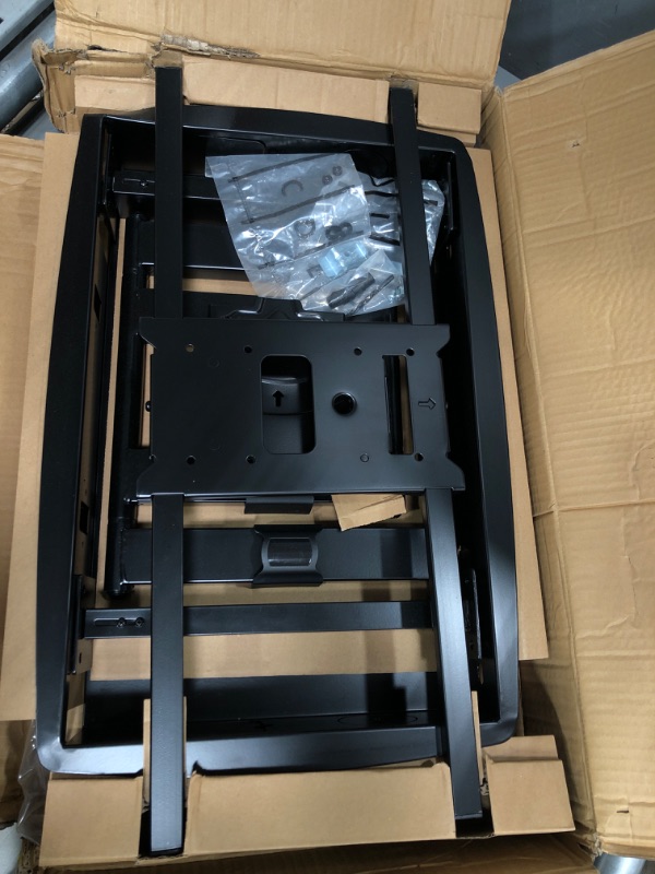 Photo 2 of Monoprice Recessed Full-Motion Articulating TV Wall Mount Bracket - for TVs 42in to 63in Max Weight 200lbs Extension Range of 3.94in to 25.0in VESA Patterns Up to 800x500 Black