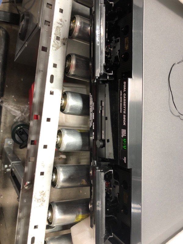 Photo 3 of Dual Cassette Deck | Music Recording Device with RCA Cables | Removable Rack Mounting Hardware | CrO2 Tape Selector | Built-in 3 Digit Tape Counter - 110V/220V