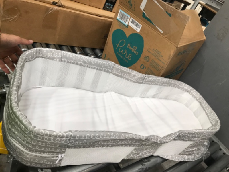 Photo 1 of Baby Delight Snuggle Nest Portable Infant Lounger, Unique Patented Design, Grey Scribbles