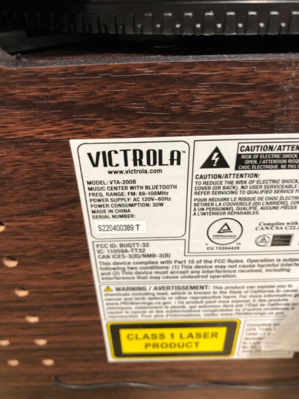 Photo 4 of Victrola 8-in-1 Bluetooth Record Player & Multimedia Center