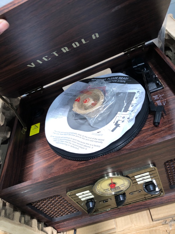 Photo 2 of Victrola Nostalgic 6-in-1 Bluetooth Record Player Espresso