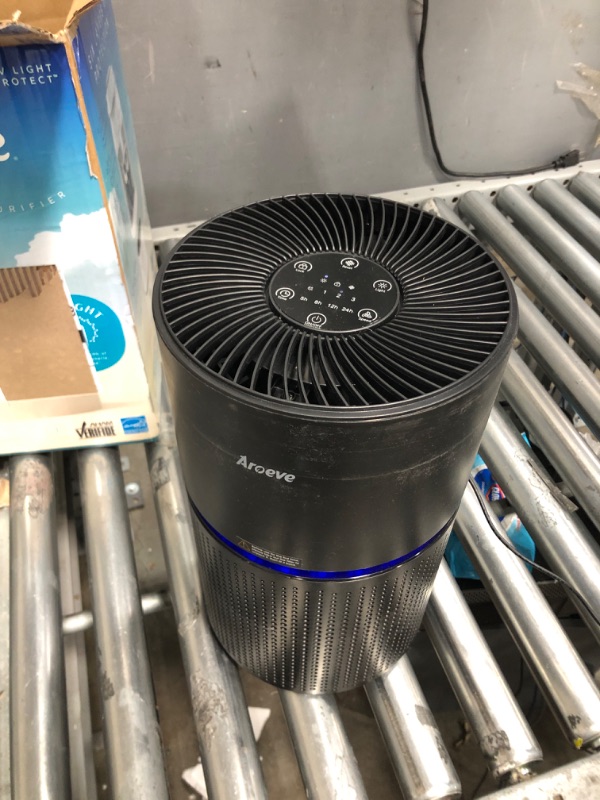 Photo 1 of AROEVE Air Purifiers for Home Large Room Up to 1095 Sq Ft Coverage CADR 240m³/h H13 True HEPA Air Cleaner Remove 99.97% of Dust, Pet Dander, Pollen for Office, Bedroom, MK03- Black