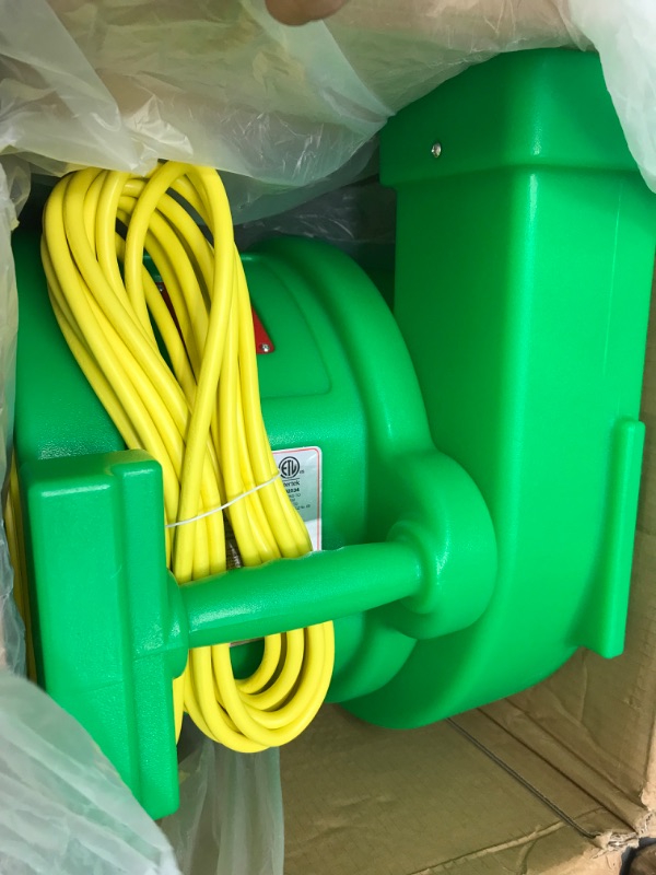 Photo 2 of B-AIR Kodiak 1.5 HP ETL Bounce House Blower, Green