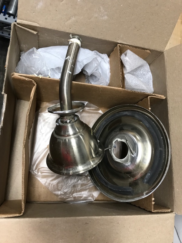 Photo 2 of **USED , INCOMPLETE**
 1-Handle Posi-Temp Tub and Shower Faucet Trim Kit with Eco-Performance in Brushed Nickel (Valve Not Included)

