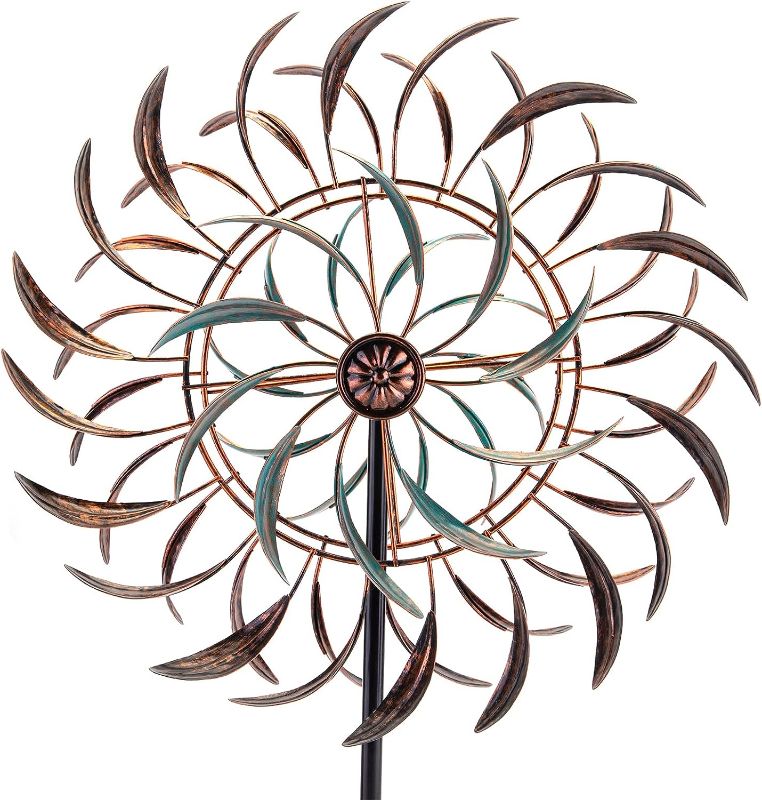 Photo 1 of  Outdoor Metal Wind Spinners, 360 Degrees Swivel Wind Sculpture Yard Art Decor for Patio, Lawn & Garden 66 * 15.8 Inches
