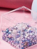 Photo 1 of 12 Pieces Clear Acrylic Plastic Square Cube Small Acrylic  Storage Boxes Jewelry Display Box Mini Clear Container for Home Candy Pill and Tiny Jewelr