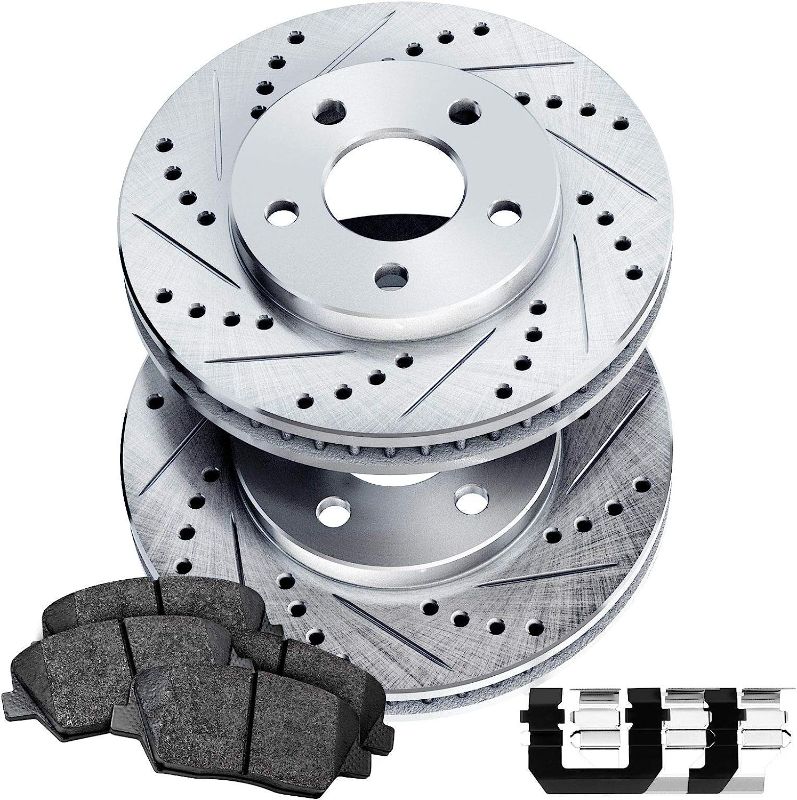 Photo 1 of **MISSING BRAKE PADS**
PowerSport Rear Brakes and Rotors Kit |Rear Brake Pads| Brake Rotors and Pads| Ceramic Brake Pads and Rotors |fits 2004-2009 Lexus RX330, RX350, RX400h; Toyota Highlander
