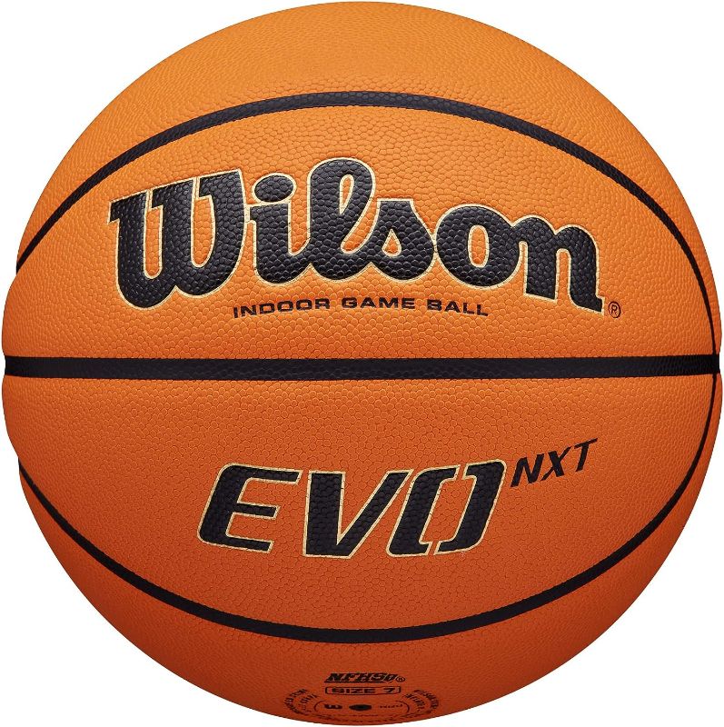 Photo 1 of 
WILSON NCAA Evo NXT Game Basketball
Size:Size 6 - 28.5"
Style:NCAA Evo NXT
Pattern Name:Basketball