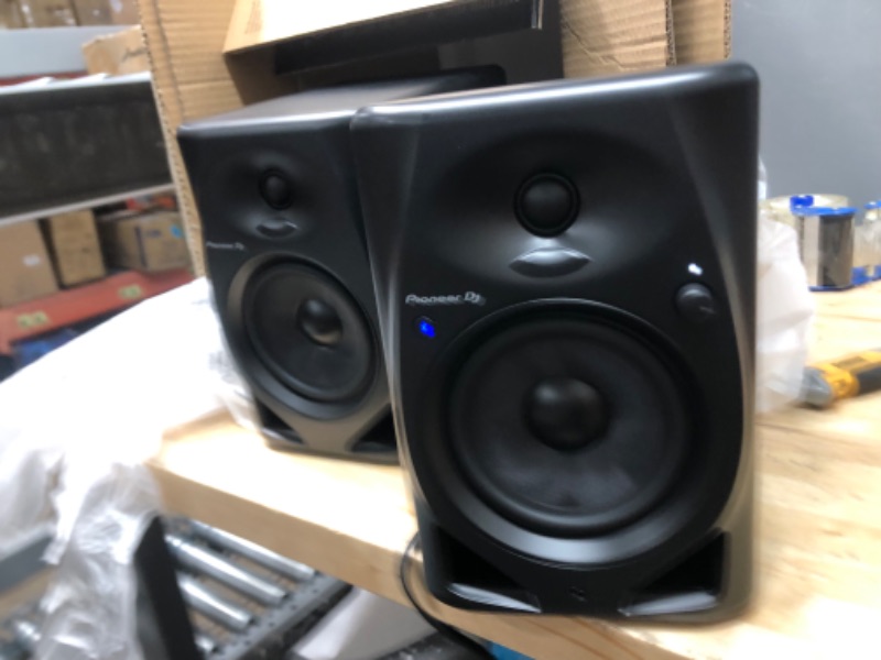 Photo 2 of **TESTED ON PERSONAL DEVICE AND FUNCTIONAL**Pioneer DJ DM-50D-BT 5-inch Desktop Active Monitor Speaker Pair with Bluetooth - Black