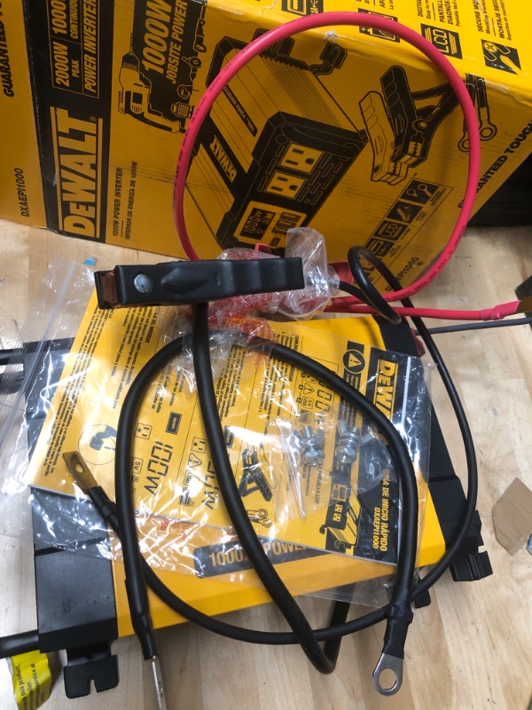 Photo 6 of **MISSING CAR CONVERTER CORD**
DEWALT DXAEPI1000 Power Inverter 1000W Car Converter & DXAEPI140 Power Inverter 140W Car Converter: 12V DC to 120V AC Power Outlet with Dual 3.1A USB Ports Car Converter + Car Converter