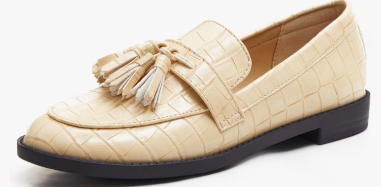 Photo 1 of Coutgo Women’s Loafers Flats Tassel Slip-on Chunky Block Heel Print Leather Work Penny Shoes(The Shoes are Runs Narrow)
size 8