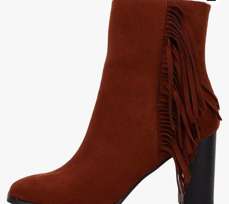 Photo 1 of ***ACTUAL SHOE IS A DIFFERENT COLOR, SEE PHOTO***
Size 11
Women's Fashion Square Toe Ankle Boots Chunky Block Heel Fringe Suede Side Zipper Fall Winter Booties Shoes