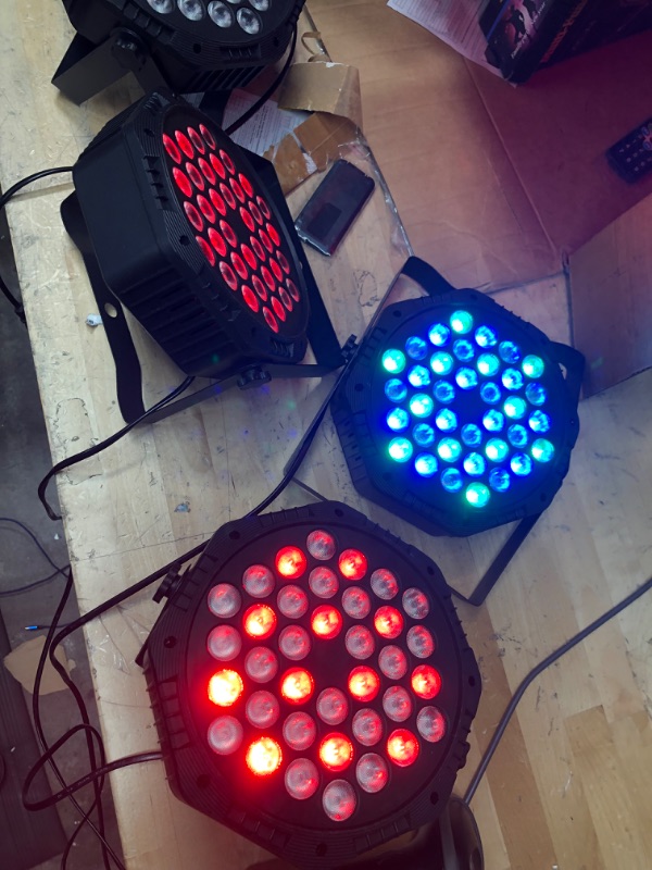 Photo 2 of **ONE FASTENER MISSING***
Stage Lights 36 LED Par Lights, U`King RGB Uplights Stage Lighting Indoor for Christmas Halloween Music Party Disco Wedding, Remote Control, DMX Control Sound Activated Party Lights
