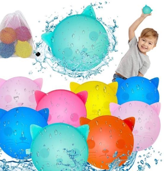 Photo 1 of BIG GEM Reusable Water Balloons for Kids, Refillable Water Balloons, Silicone Water Balloons, Water Outdoor Toys for Kids, Summer Outdoor Fun Pool Toys for Boys Girls (12 Pcs)