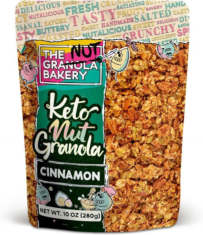 Photo 1 of **EXP DATE: 6/15/2024** 2 Bags The Granola Bakery Cinnamon Nut Keto Granola Cereal | Nearly 50% Nuts | Sugar Alcohol Free | Low Carb Snack, 10 Ounces
