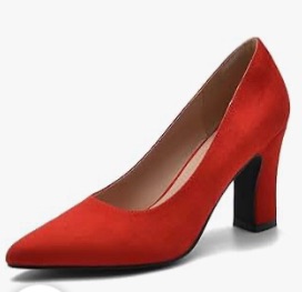 Photo 1 of BUEUPU Women's Chunky High Heels Closed Pointed Toe Pumps Dress Office Shoes for Women Size 9.5