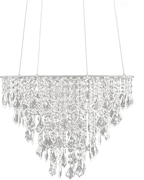 Photo 1 of Wedding Cake Stands Faux Acrylic Crystal Chandelier Style Drape Suspended Cake Swing WEPDIY Diameter 23.6"
