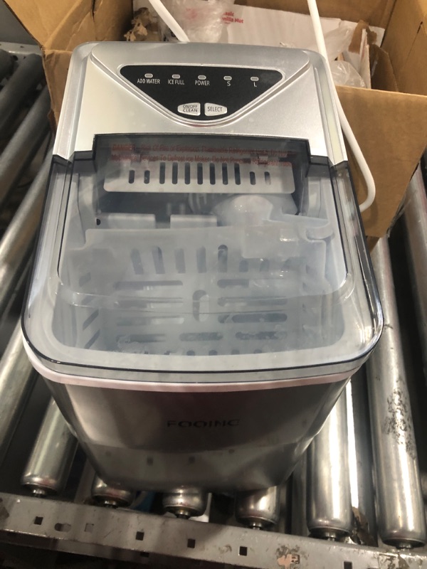 Photo 2 of * sold for parts or repair *
Ice Makers Countertop, Self-Cleaning Function, Portable Electric Ice Cube Maker Machine, 9 Pebble Ice Ready in 6 Mins, 26lbs 24Hrs 