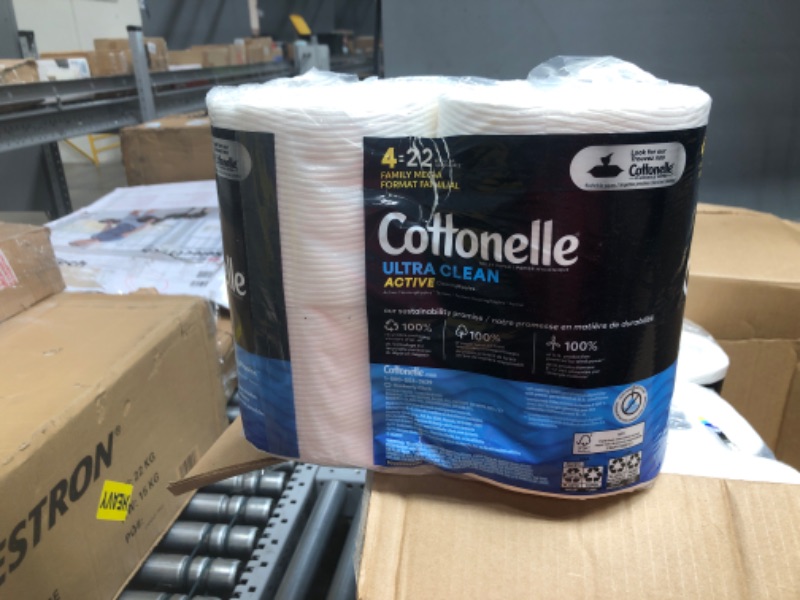 Photo 1 of  20 ROLLS Cottonelle Ultra Clean Toilet Paper, Strong Toilet Tissue, Super Mega Rolls (24 Super Mega Rolls = 144 Regular Rolls) (4 Packs of 6), 468 Sheets per Roll, Packaging May Vary
