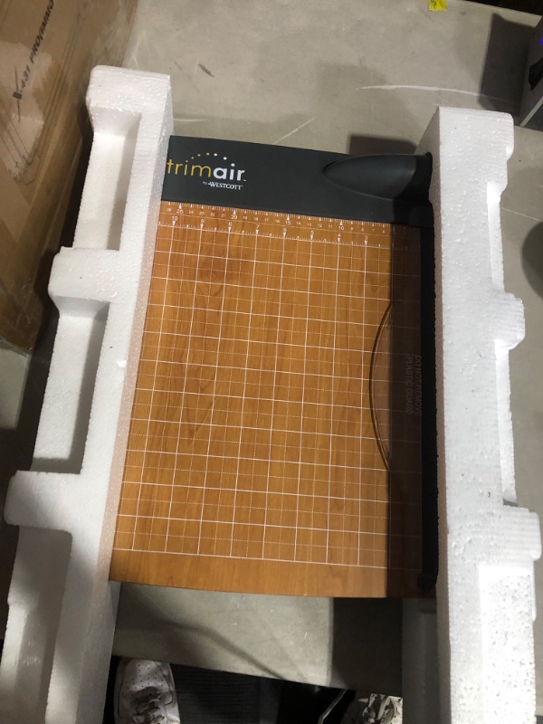 Photo 6 of (USED) Westcott 12'' TrimAir Anti-Microbial Wood Guillotine Paper Cutter & Paper Trimmer, 30 Sheet (15106) 12-inch