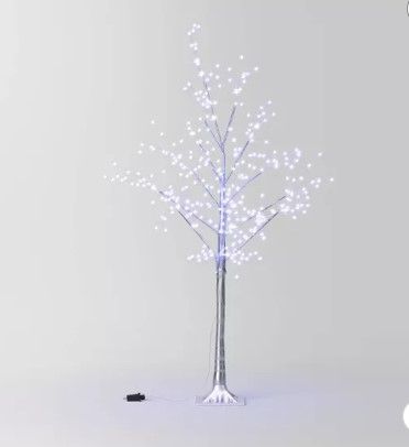 Photo 1 of 48" LED Silver Twig Tree Christmas Novelty Sculpture Light Pure White - Wondershop™
