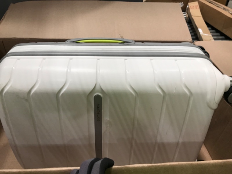 Photo 2 of ***HEAVILY USED/DIRTY - SEE PICTURES***
Samsonite Freeform Hardside Expandable with Double Spinner Wheels, Carry-On 21-Inch, White/Grey