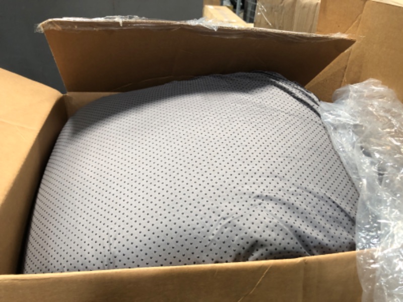 Photo 1 of 3 Inch 7-Zone Memory Foam Mattress Topper Full with Bamboo Cover, Cooling Gel-Infused Swirl Egg Crate Memory Foam, Standard 100 by Oeko-TEX Certified, Blue Full 3 Inch(with cover)