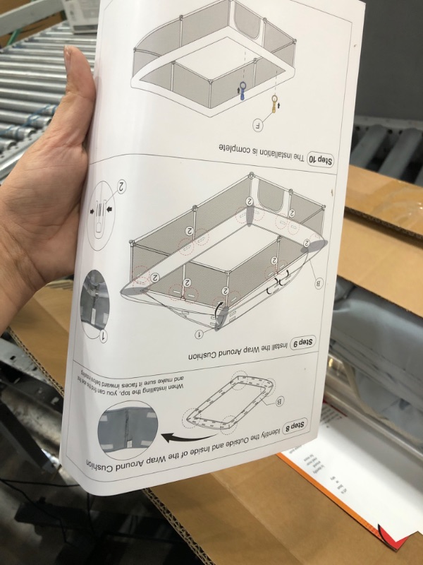 Photo 3 of Baby Playpen 71" X 59" , PALOPALO Extra Large Baby Playard, Playpens for Babies and Toddlers, Sturdy Safety Play Yard with One-Piece Cushioned, Non-Toxic, See-Through, Ideal for a Safe Playdate… 71*59"